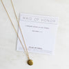 Maid of honor verse card and necklace