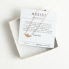 Assist necklace and verse card