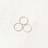 Gold silver rose gold thin band Priority rings