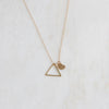 Together adoption gold necklace triangle and heart