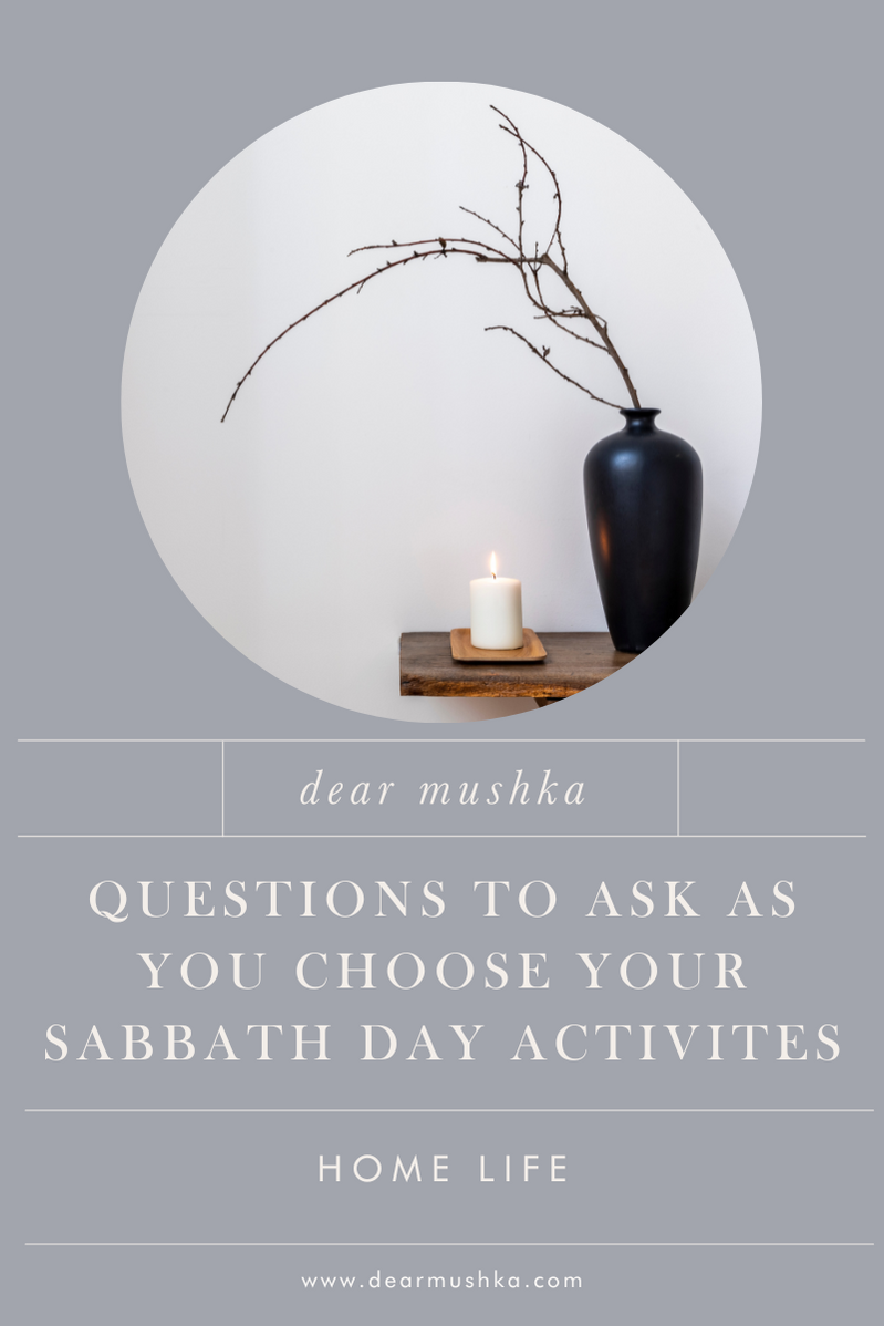 Questions to Ask As You Choose Your Sabbath Day Activites – Dear Mushka