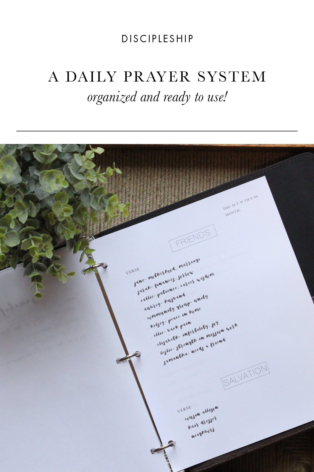 An Easy System for Daily Prayer Dear Mushka