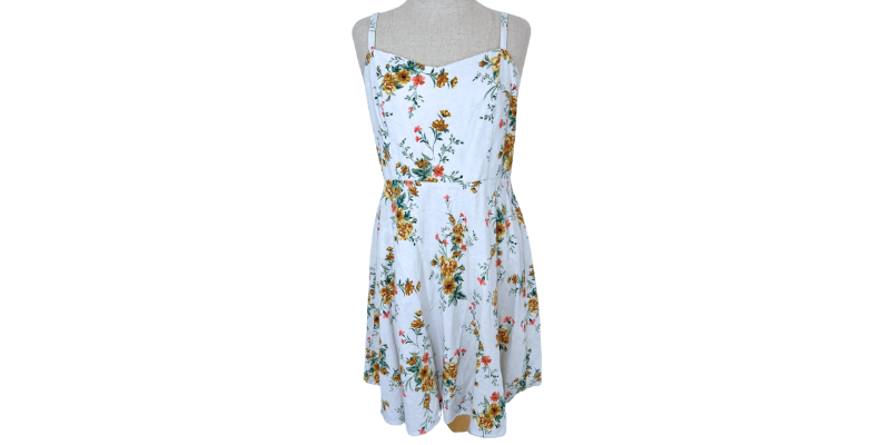 SIZE L | OLD NAVY LINEN FLORAL DRESS