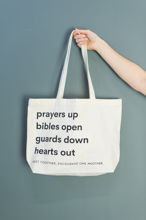 TOGETHER TOTE · HEBREWS 10:25