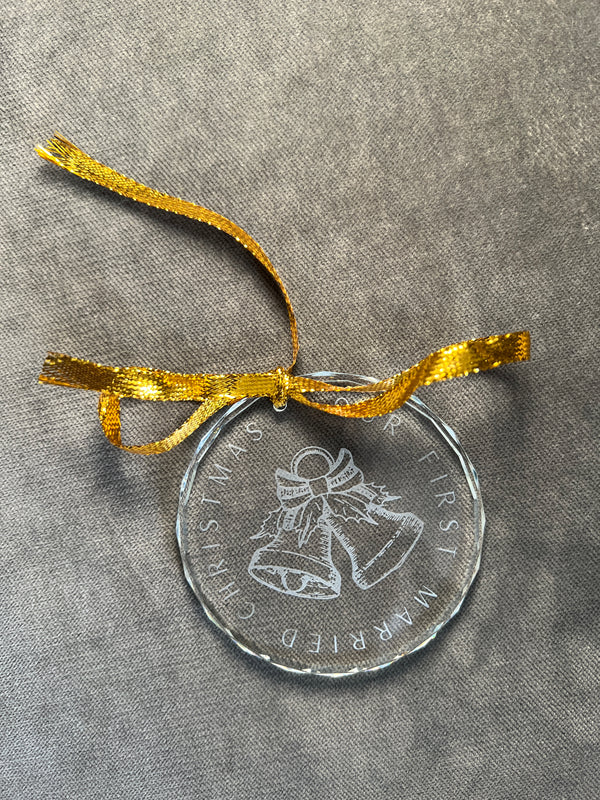 CLOSEOUT FINAL SALE Our First Christmas GLASS ORNAMENT