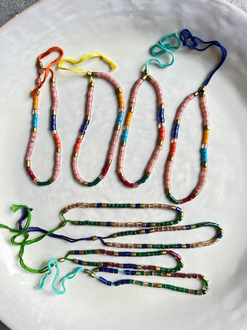 SALE! BEADED BRACELET/ ANKLET SET OF 3