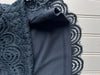 Size 10P | Sharagano Navy Stretch Lace Dress