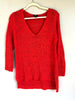 Size Medium | HM Cherry Red Open Weave Sweater