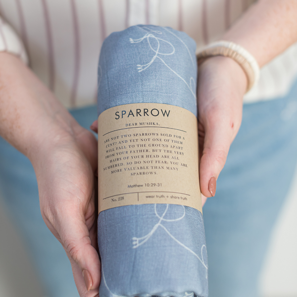 SPARROW BABY BLANKET · MATTHEW 10:29-31