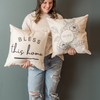 BLESS THIS HOME PILLOW COVER · PROVERBS 24:3-4