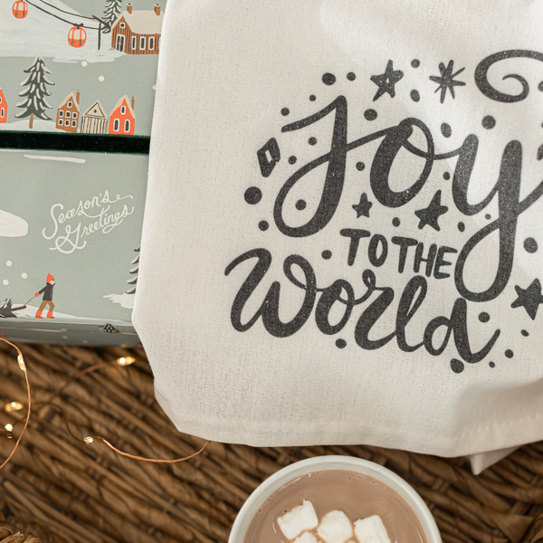 JOY TO THE WORLD TEA TOWEL