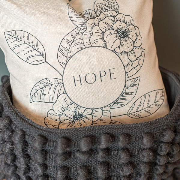 HOPE PILLOW COVER · 1 PETER 1:3