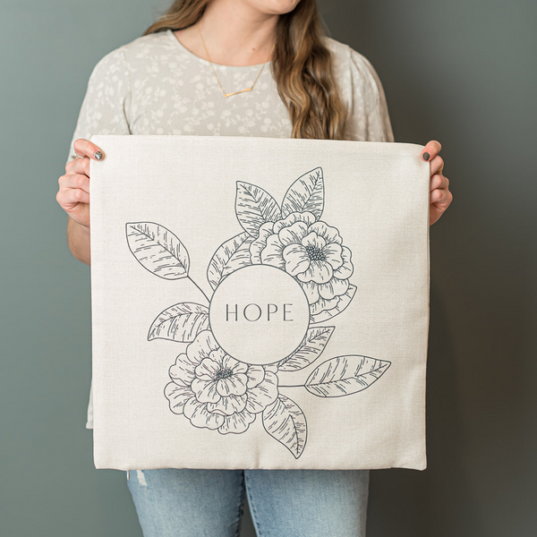 HOPE PILLOW COVER · 1 PETER 1:3