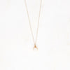 Salt white druzy stone gold necklace