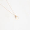 Salt white druzy stone gold necklace