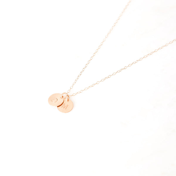 Gold called initial necklace