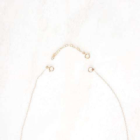 Gold chain extender and necklace