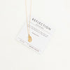 Reflection Gold face silhouette necklace and verse card