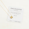 Gold encounter necklace and verse card