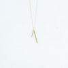 Stability gold bar necklace