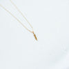 Plume gold feather necklace