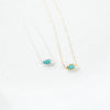 Kinship gold and silver necklaces with turquoise beads