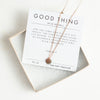 Good Thing mixed metal necklace with verse card
