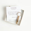 Cheer whistle keychain with verse card