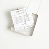 Twinkle gold chain necklace and verse card