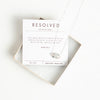 Resolved silver dipped moonstone necklace and verse card