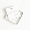 Salt white druzy stone gold necklace and verse card