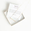 Path gold bar necklace with verse card
