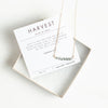 Harvest gold bead necklace and verse card