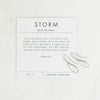 Storm silver earrings and verse card