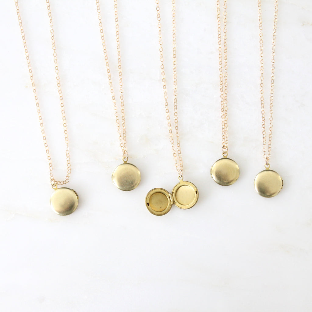 Small gold locket necklaces