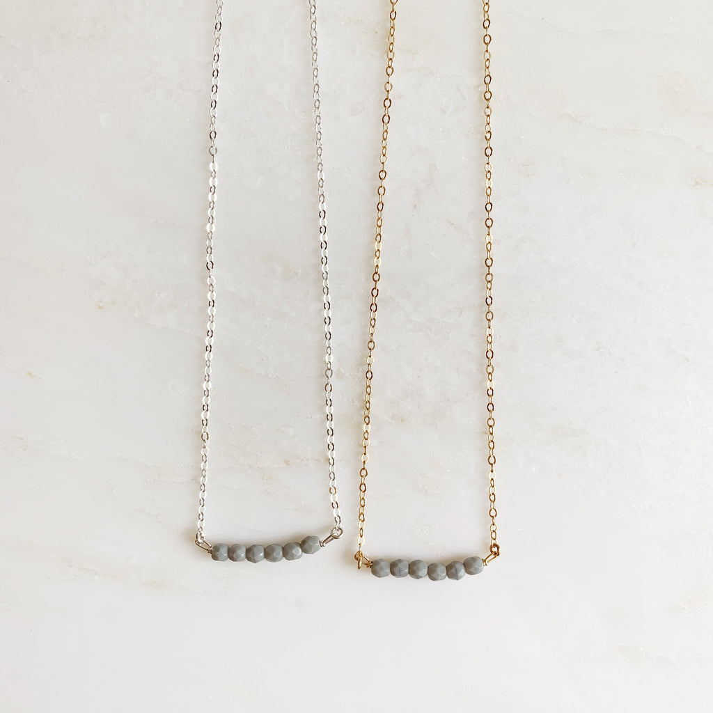 Harvest necklaces in gold and silver
