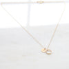 Necklace with embossed F charm