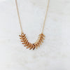 Onward gold necklace with brass fishtail chain