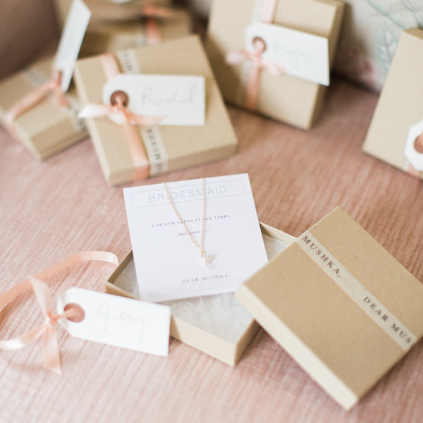Bridesmaid gift packaging